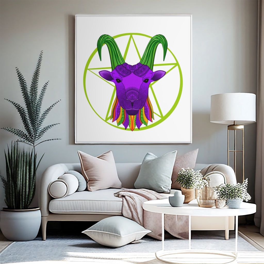 Image of a Capricorn Poster diaplayed in a Living Room