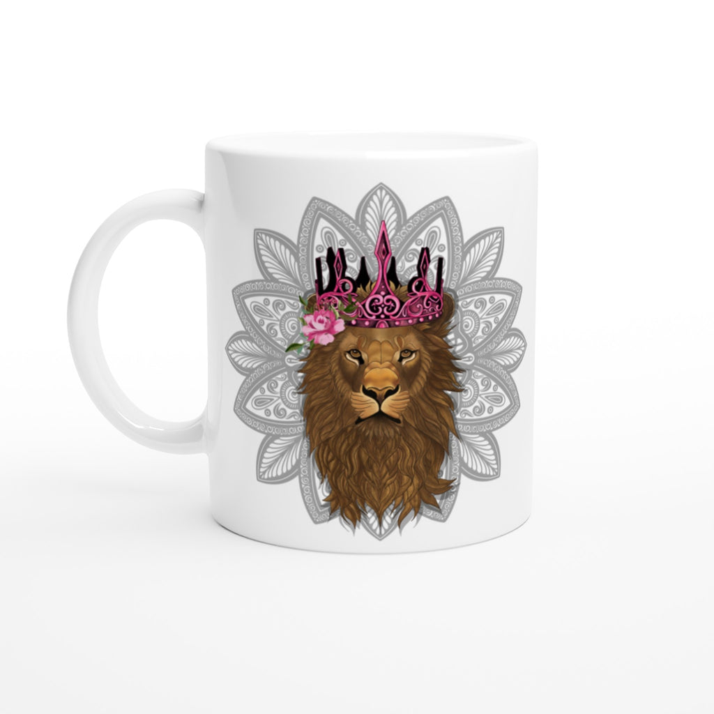 Image of Coffee Mug with unique design of Leo Queen Sign 