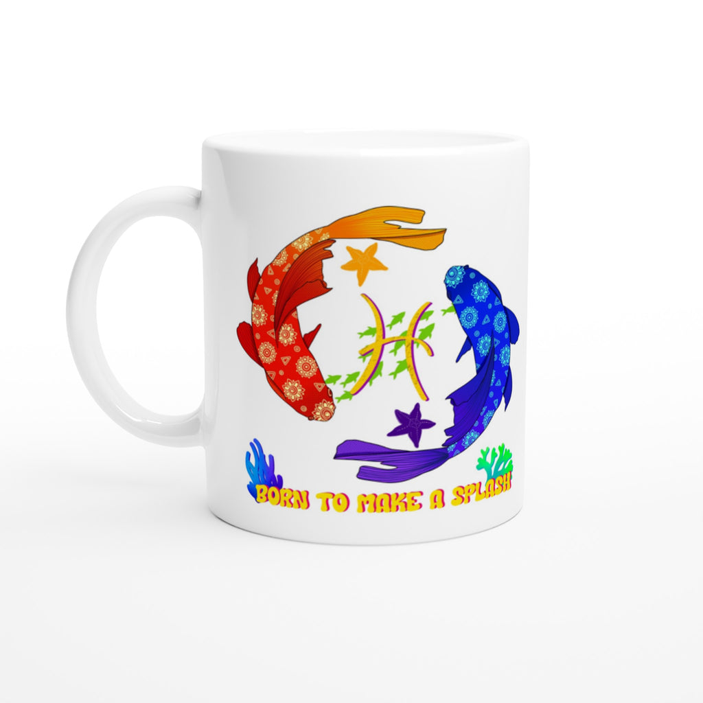 Image of Coffee Mug with unique design of Pisces Sign 
