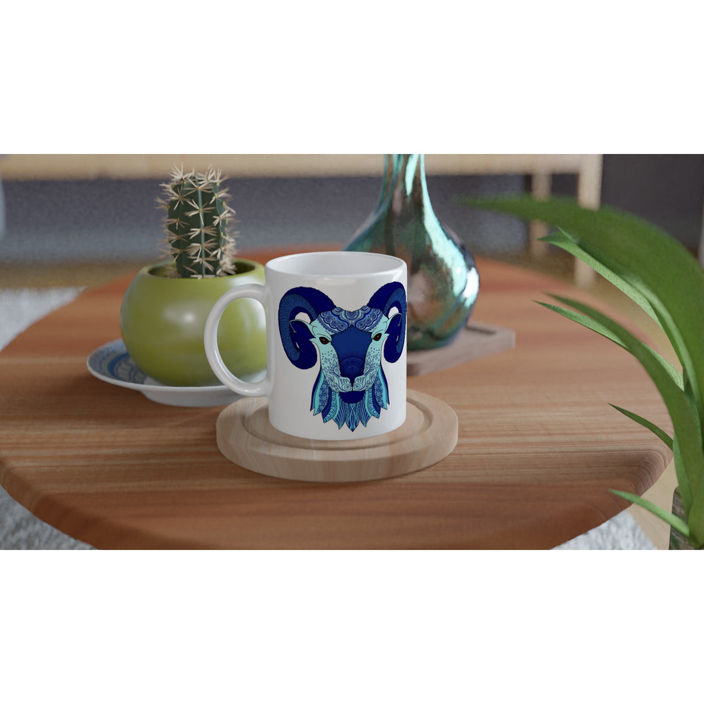 Image of Aries Sign coffee Mug designed by AK Pattern Studio