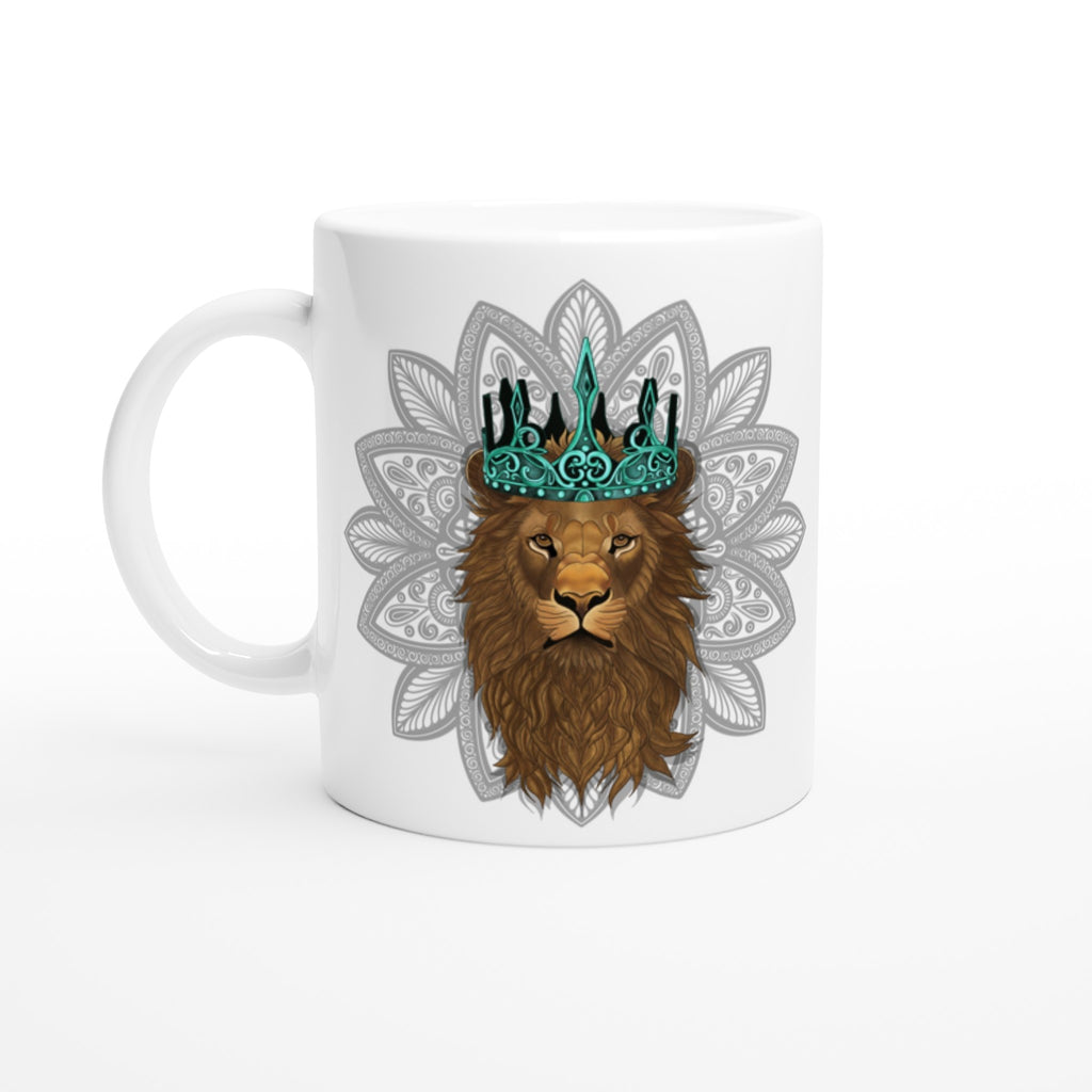 Image of Coffee Mug with unique design of Leo King Sign 