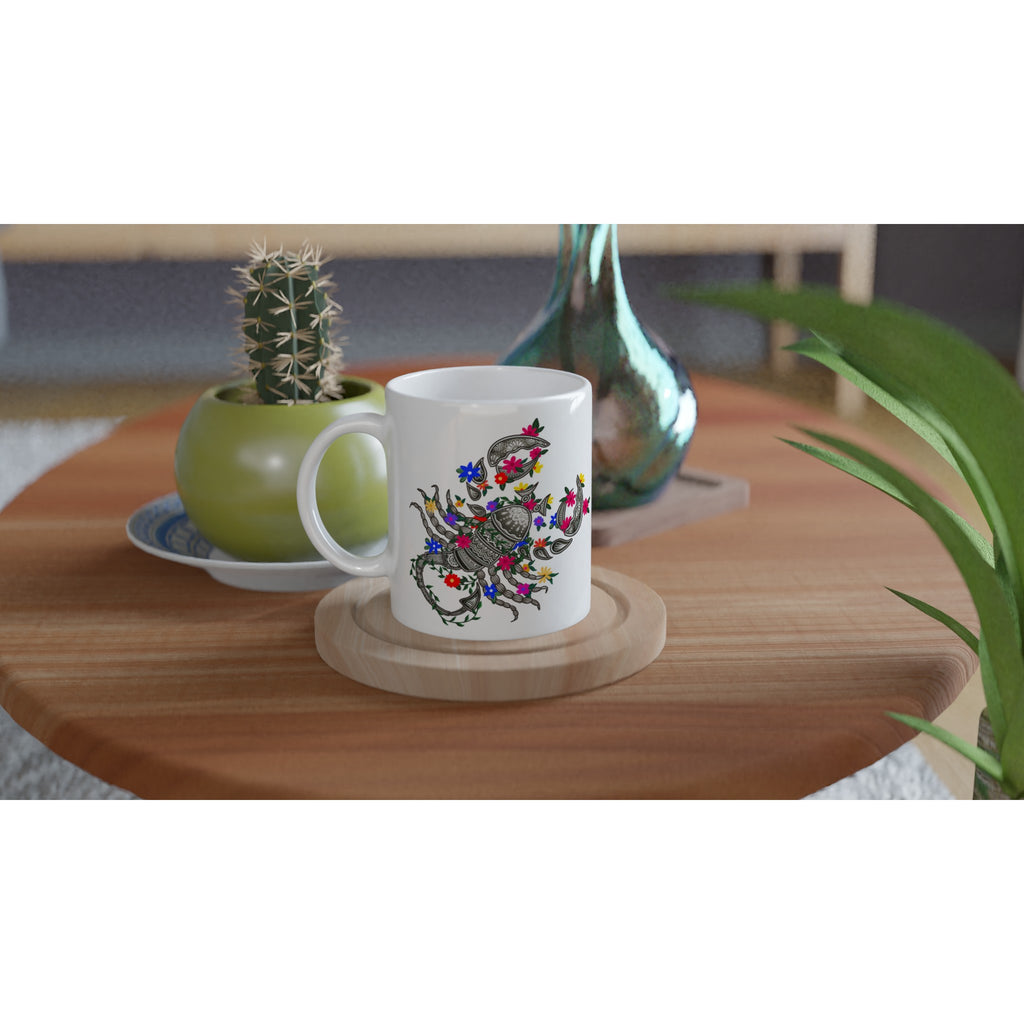 Image of Scorpio Sign coffee Mug designed by AK Pattern Studio
