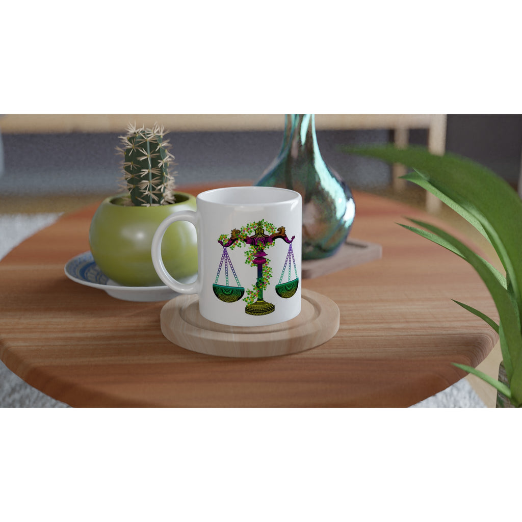 Image of Libra Sign coffee Mug designed by AK Pattern Studio