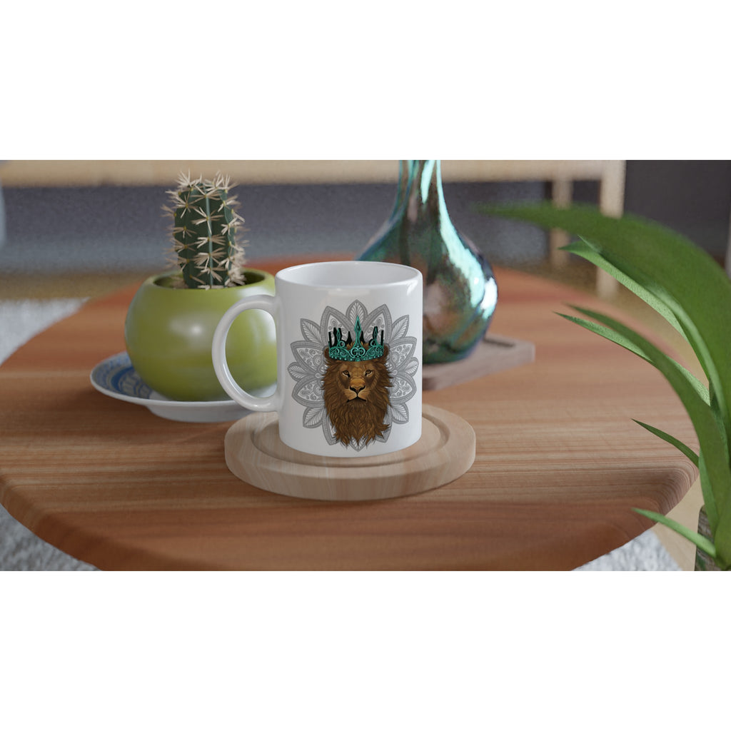 Image of Leo King Sign coffee Mug designed by AK Pattern Studio